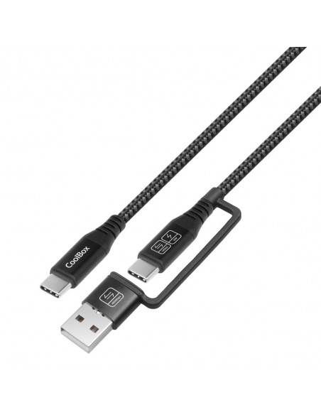 Cable coolbox carga mas datos micro usb - c 60w 1.2m adaptador usb - a