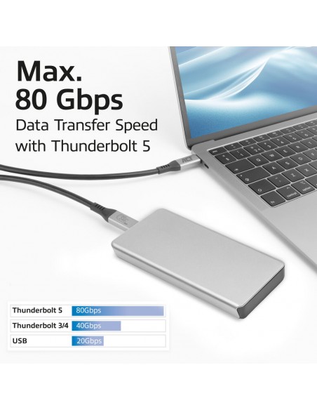 Cable usb4 act connectivity 80 gbps thunderbolt 5 - 240 w - usb type - c - certificado por usb - if - 1 -5 m.