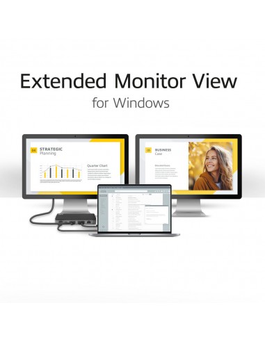 Docking station act connectivity usb - c 4k mst 2 monitores hdmi - ethernet - usb - c - 3x usb - a - pd pass - through cable 1m