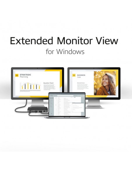 Docking station act connectivity usb - c 4k mst 2 monitores hdmi - ethernet - usb - c - 3x usb - a - pd pass - through cable 1m