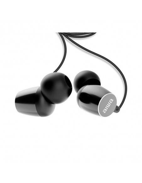 Auricular aiwa estm - 30sl jack 3.5mm negro - plata