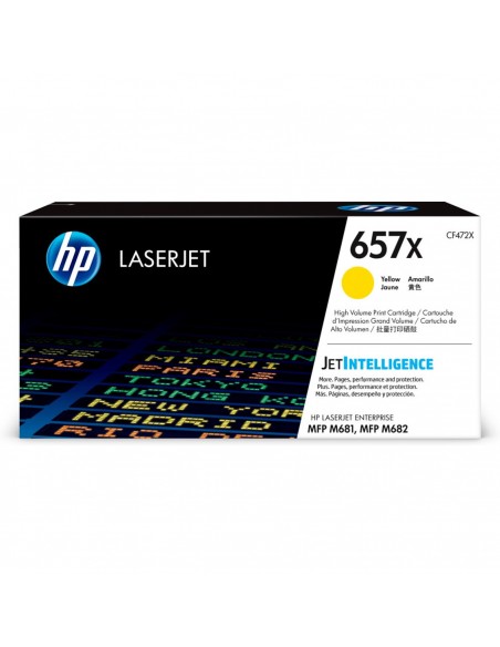 Toner hp 657x amarillo