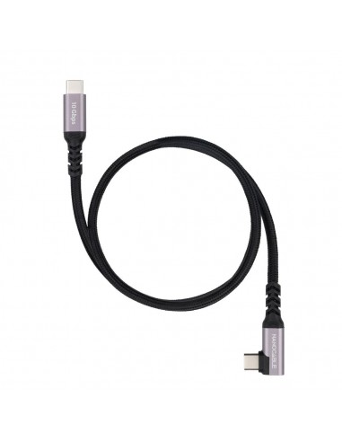 Cable nanocable usb - c 3.2 gen2 acodado 100w 1m