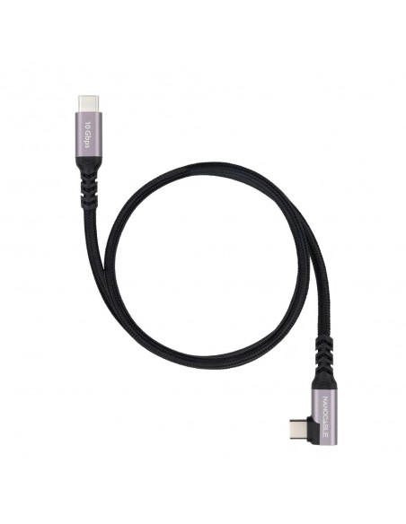 Cable nanocable usb - c 3.2 gen2 acodado 100w 1m