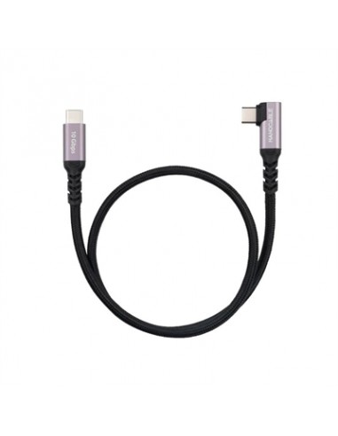 Cable nanocable usb - c 3.2 gen2 acodado 100w 1m