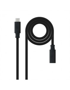 Cable nanocable usb - c 3.2 gen2x2 100w c - m - h 1.5m alargador