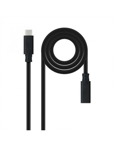 Cable nanocable usb - c 3.2 gen2x2 100w c - m - h 1.5m alargador