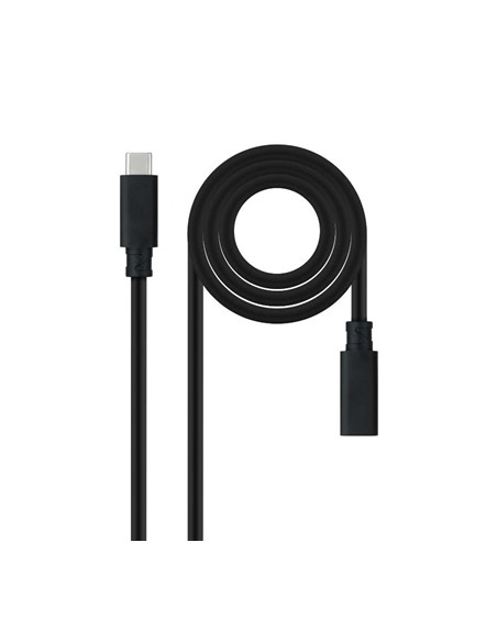 Cable nanocable usb - c 3.2 gen2x2 100w c - m - h 1.5m alargador