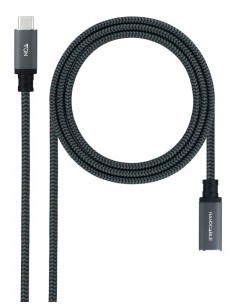 Cable nanocable usb 3.2 gen2x2 20gb 100w c - m - h 1.5m alargador usb - c algodon