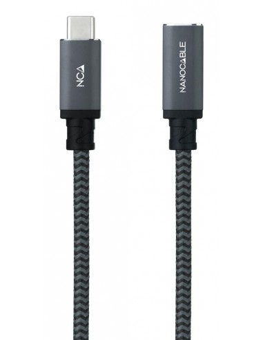 Cable nanocable usb 3.2 gen2x2 20gb 100w c - m - h 1.5m alargador usb - c algodon
