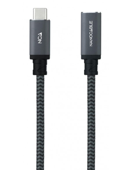 Cable nanocable usb 3.2 gen2x2 20gb 100w c - m - h 1.5m alargador usb - c algodon