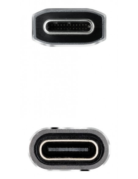 Cable nanocable usb 3.2 gen2x2 20gb 100w c - m - h 1.5m alargador usb - c algodon