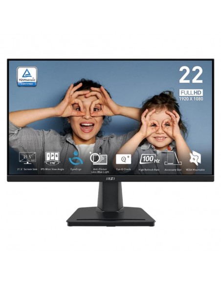 Monitor led 22 pulgadas msi mp225 e12vl va - fhd - hdmi - vga - 100hz - 1ms - vesa 100x100
