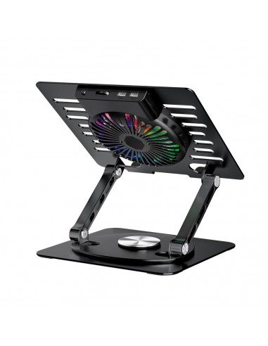 Soporte - base refrigeracion para portatil coolbox coolair 1vrgb ajustable haste 17 pulgadas negro