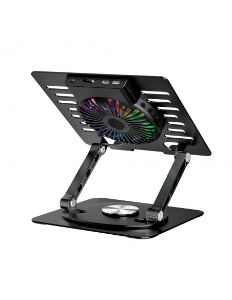 Soporte - base refrigeracion para portatil coolbox coolair 1vrgb ajustable haste 17 pulgadas negro