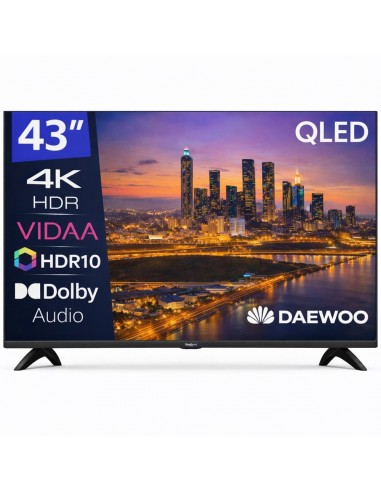 Tv daewoo 43 pulgadas qled 4k uhd - 43vb56qv - smart tv