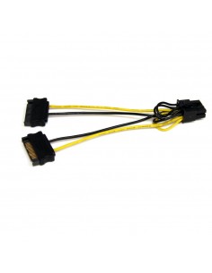 Cable 2x sata a pci express 8 pines startech 0.15m