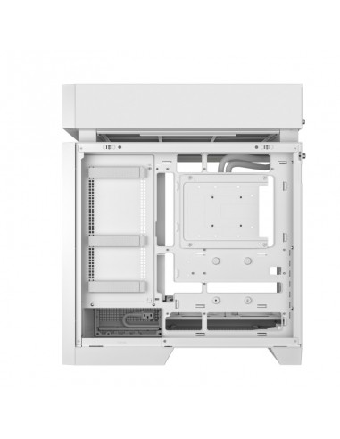 Caja ordenador gaming deepcool cl6600 wh atx rgb cristal templado blanca y madera