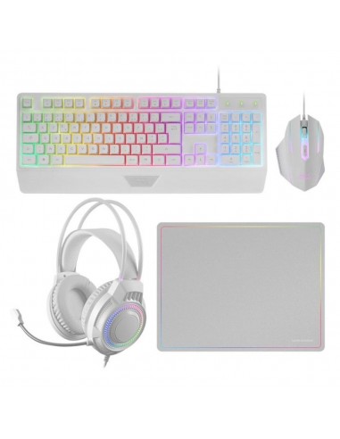 Kit mars gaming mcp124prowfr 4 en 1 blanco frances