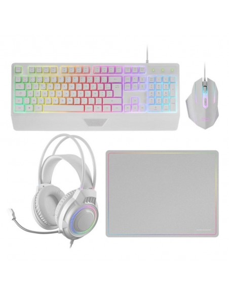 Kit mars gaming mcp124prowfr 4 en 1 blanco frances
