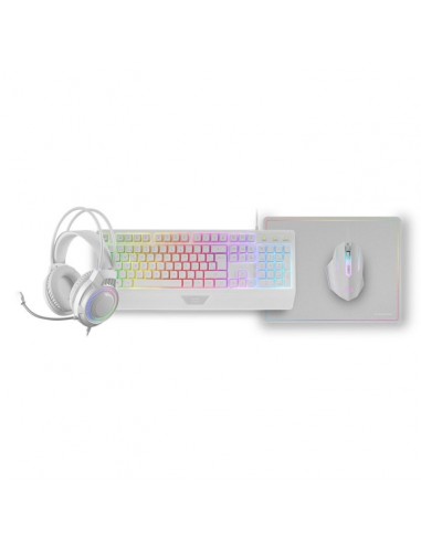 Kit mars gaming mcp124prowfr 4 en 1 blanco frances
