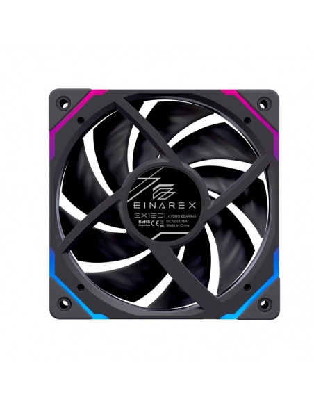 Ventilador caja einarex ex12ci argb 120mm negro invertido Ventilador caja einarex ex12ci argb 120mm negro invertido