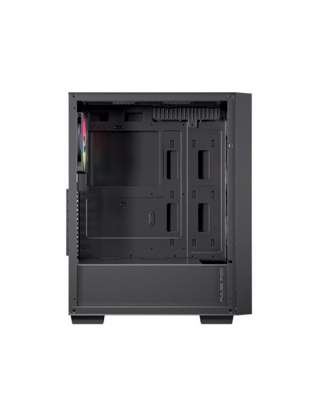 Caja ordenador gaming einarex p100 atx rgb cristal templado negra