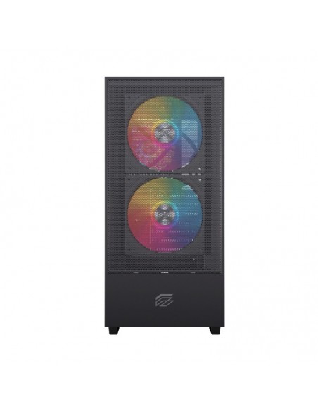 Caja ordenador gaming einarex p100 atx rgb cristal templado negra