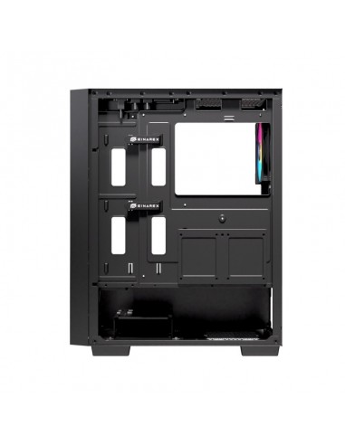 Caja ordenador gaming einarex p100 atx rgb cristal templado negra