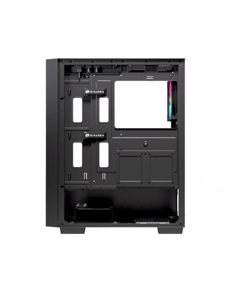 Caja ordenador gaming einarex p100 atx rgb cristal templado negra