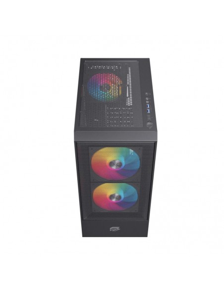 Caja ordenador gaming einarex p100 atx rgb cristal templado negra