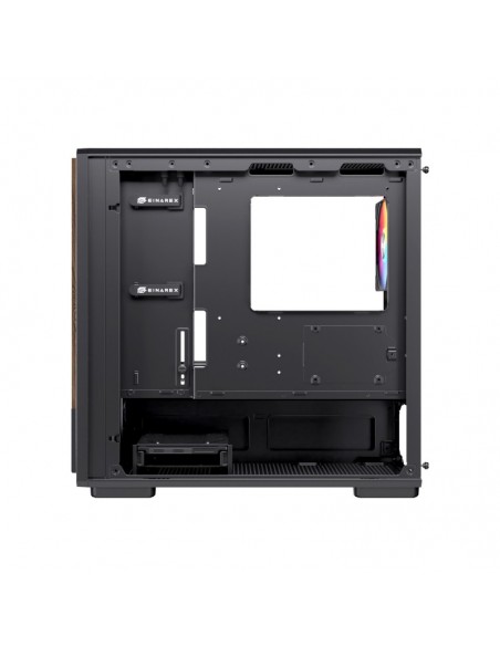 Caja ordenador gaming einarex pm400 matx rgb cristal templado negra Caja ordenador gaming einarex pm400 matx rgb cristal templado negra