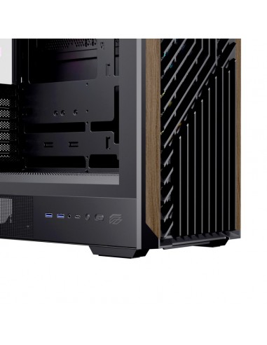 Caja ordenador gaming einarex p800 atx rgb cristal templado negra