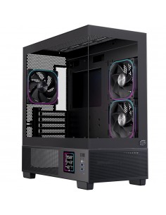 Caja ordenador gaming einarex sm501d atx rgb cristal templado negra