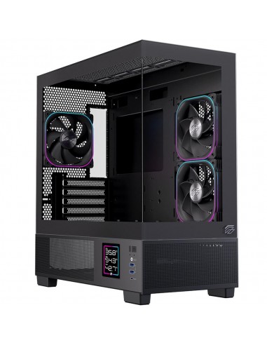 Caja ordenador gaming einarex sm501d atx rgb cristal templado negra