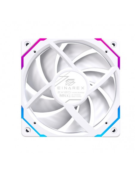 Ventilador caja einarex ex12ci argb 120mm blanco invertido