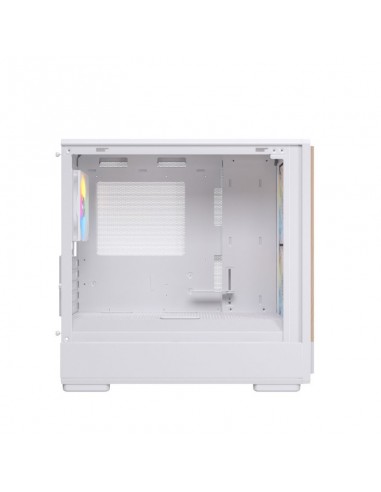 Caja ordenador gaming einarex pm400 atx rgb cristal templado blanca