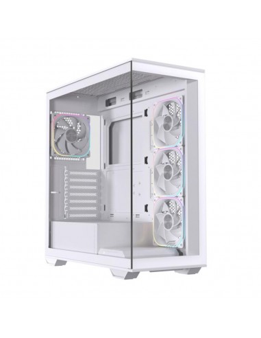 Caja ordenador gaming einarex s700 rgb atx cristal templado blanca