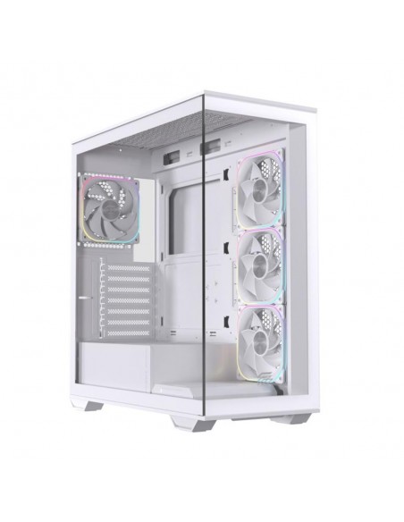 Caja ordenador gaming einarex s700 rgb atx cristal templado blanca