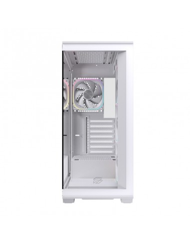 Caja ordenador gaming einarex s700 rgb atx cristal templado blanca