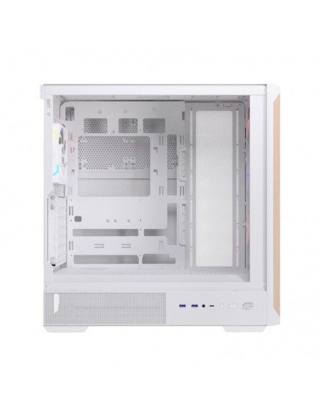 Caja ordenador gaming einarex p800 atx rgb cristal templado blanca