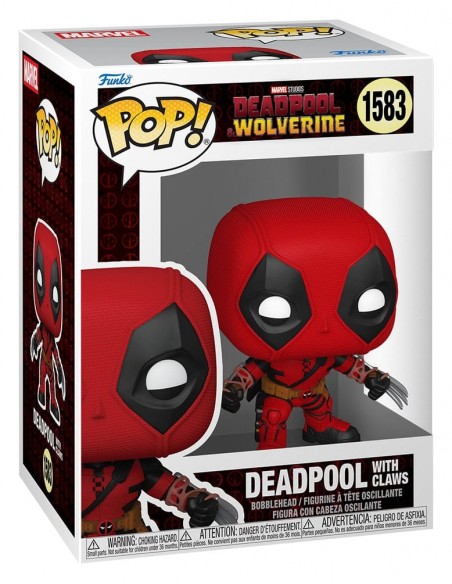 Funko pop marvel deadpool & wolverine deadpool w - claws