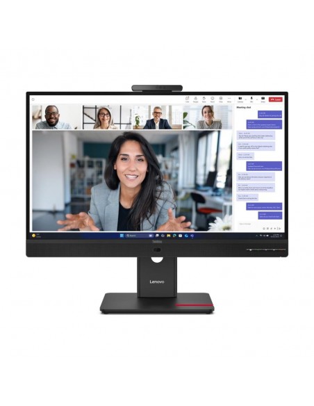 Monitor led 23.8 pulgadas lenovo thinkvision t24 - 4v ips - fhd - dp - hdmi - vga - 120hz - 4ms - vesa 100x100 - webcam
