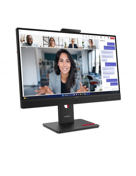 Monitor led 23.8 pulgadas lenovo thinkvision t24 - 4v ips - fhd - dp - hdmi - vga - 120hz - 4ms - vesa 100x100 - webcam