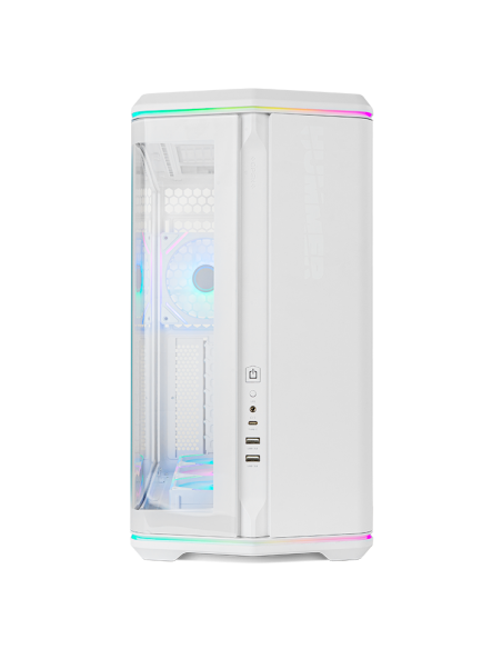 Caja ordenador gaming nox hummer anvil atx argb cristal templado blanca Caja ordenador gaming nox hummer anvil atx argb cristal templado blanca