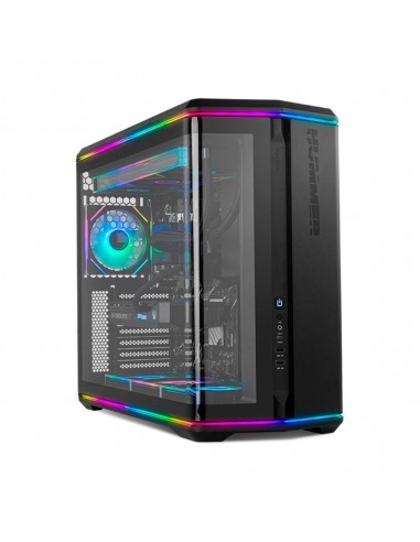 Caja ordenador gaming nox hummer anvil atx argb cristal templado negra