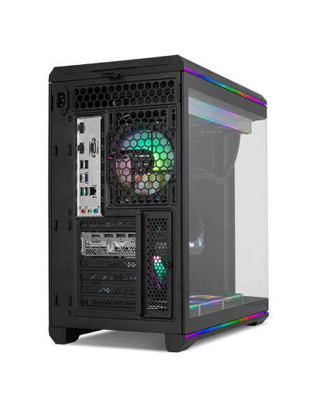 Caja ordenador gaming nox hummer anvil atx argb cristal templado negra