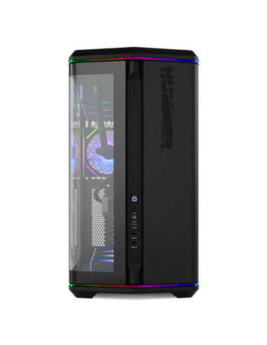 Caja ordenador gaming nox hummer anvil atx argb cristal templado negra