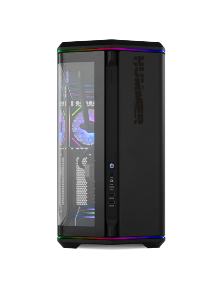 Caja ordenador gaming nox hummer anvil atx argb cristal templado negra