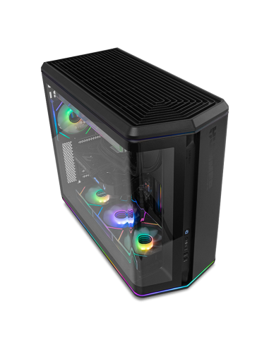 Caja ordenador gaming nox hummer anvil atx argb cristal templado negra